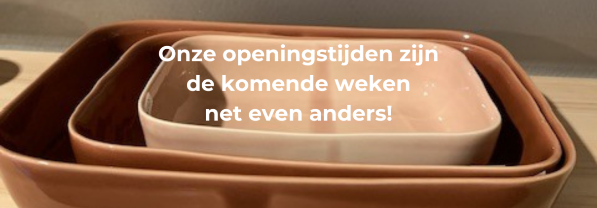 Aangepaste openingstijden