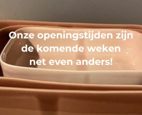 Aangepaste openingstijden