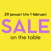 sale in de winkel Sale on the table