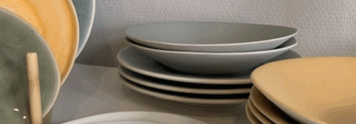 Diep bord zomers eten