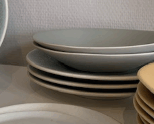 Diep bord zomers eten